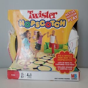 Hasbro Twister Hopscotch Indoor Outdoor Active Play Game with Case Ages 6+